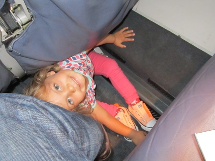 Greta refusing to put her seat belt on